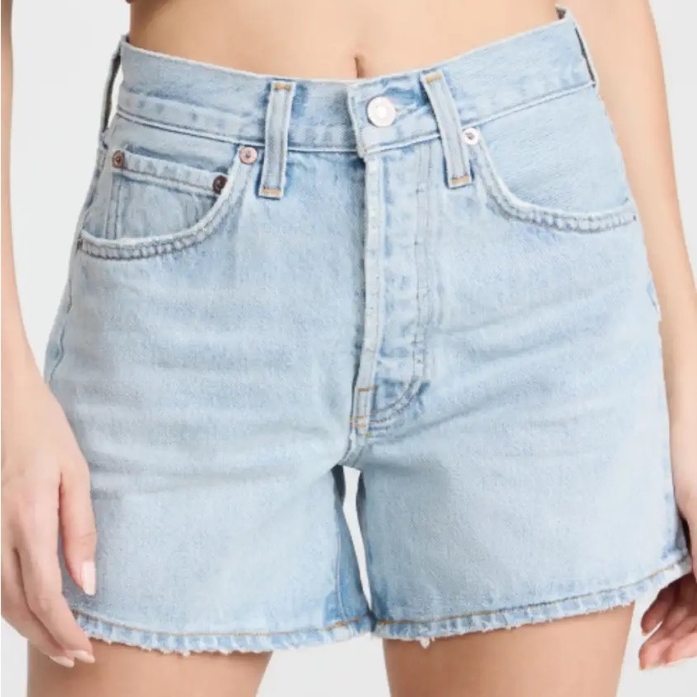 AGOLDE Parker Long Denim Short in Twister